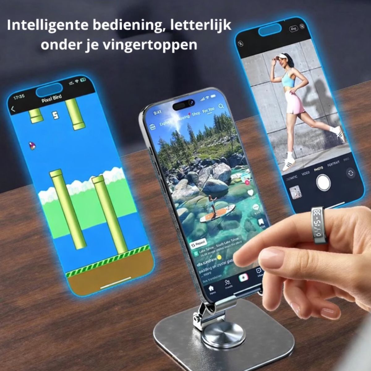 smart ring klikken op mobiel